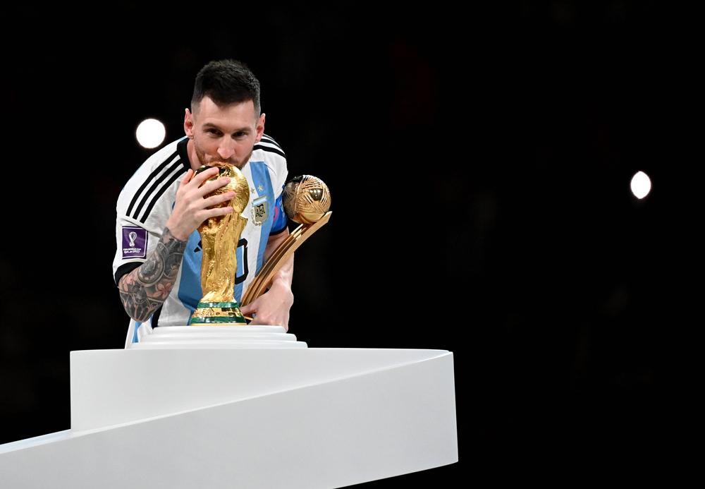 Messi Argentinien Jubel Pokal